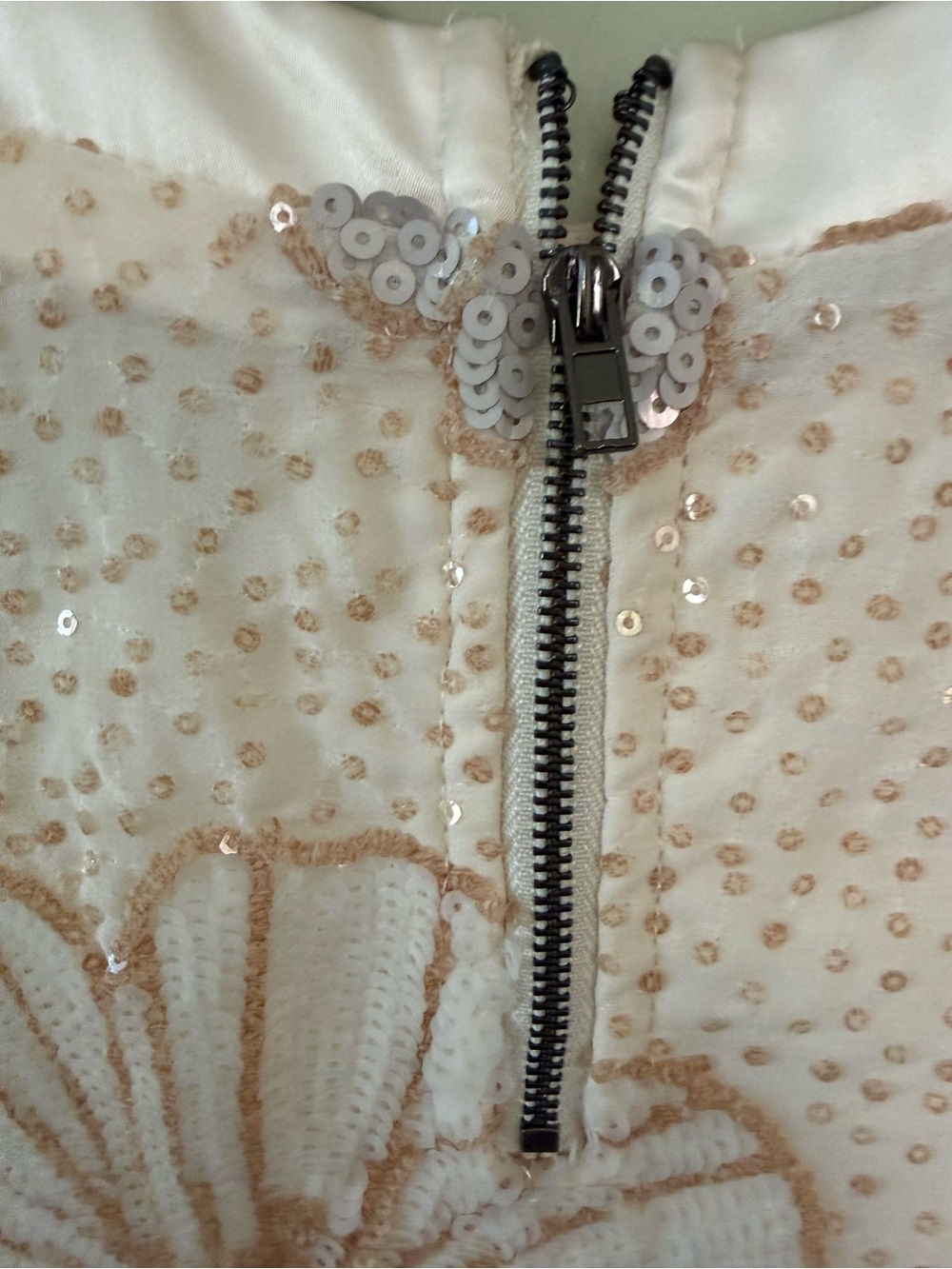 Sequin Floral Mini Dress in Blush Pink - Picture 5 of 10